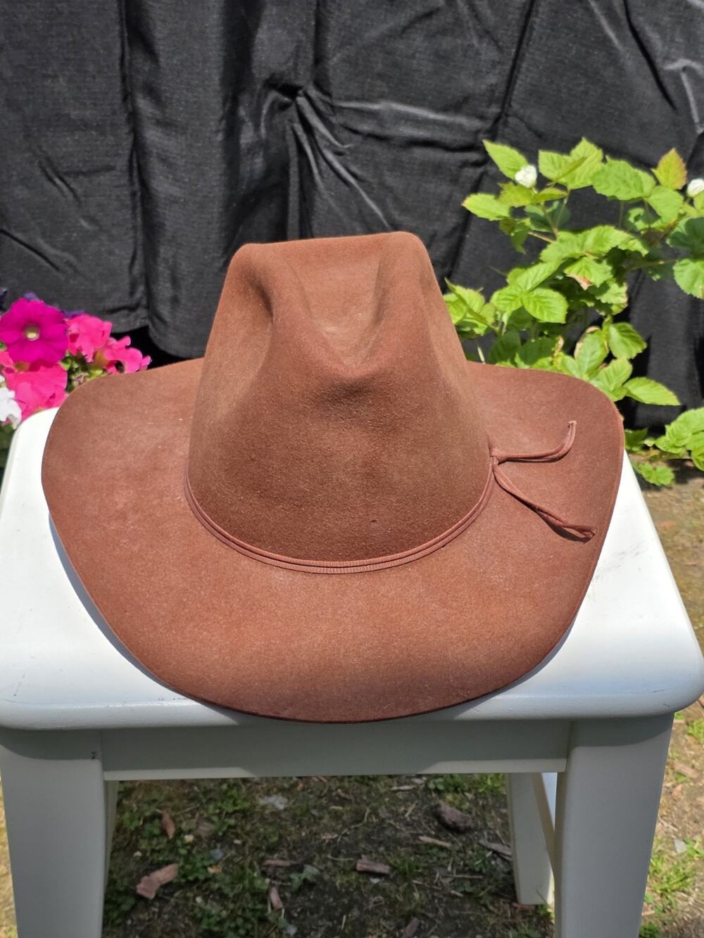 Bailey of Hollywood Colver Wool Wide Brim Fedora Hat - Burgundy Brown Cowboy Hat